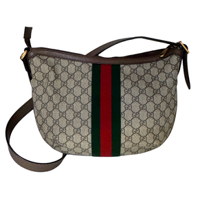 Gucci Supreme Web Small Ophidia Half Moon Hobo Bag