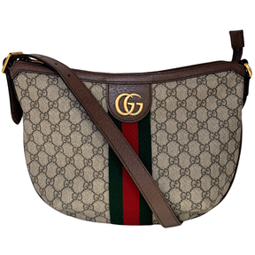 Gucci Supreme Web Small Ophidia Half Moon Hobo Bag