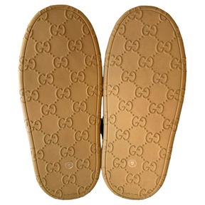Gucci Giant Monogram Shearling Platform Ankle Boots