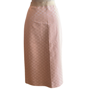 Gucci GG Jacquard Pink Midi Skirt
