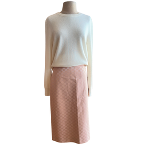 Gucci GG Jacquard Pink Midi Skirt