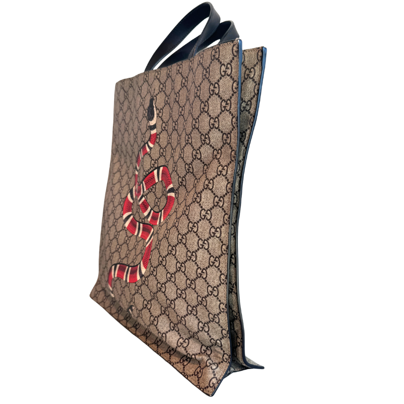 Gucci GG Supreme Kingsnake Soft Vertical Tote
