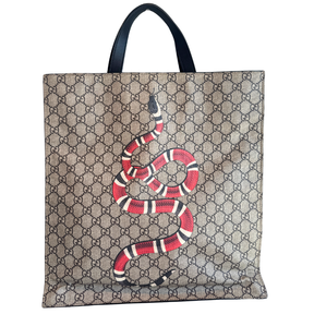 Gucci GG Supreme Kingsnake Soft Vertical Tote