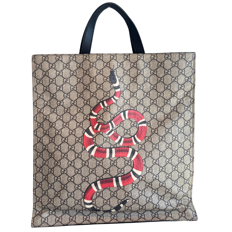 Gucci GG Supreme Kingsnake Soft Vertical Tote