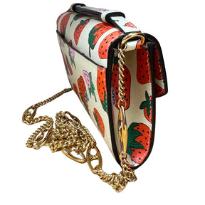 Gucci Strawberry Print Mini Zumi Bag