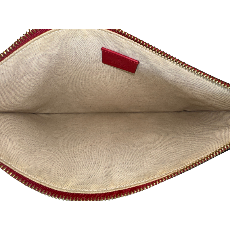 Gucci GG Supreme Angry Cat Embroidered Gem Pouch