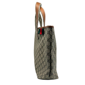 Gucci Tote Neutrals GG Logo Gold Hardware & Leather Handles Leather Trim Dual Straps Canvas Lining Single Interior Pocket Dust Bag Included