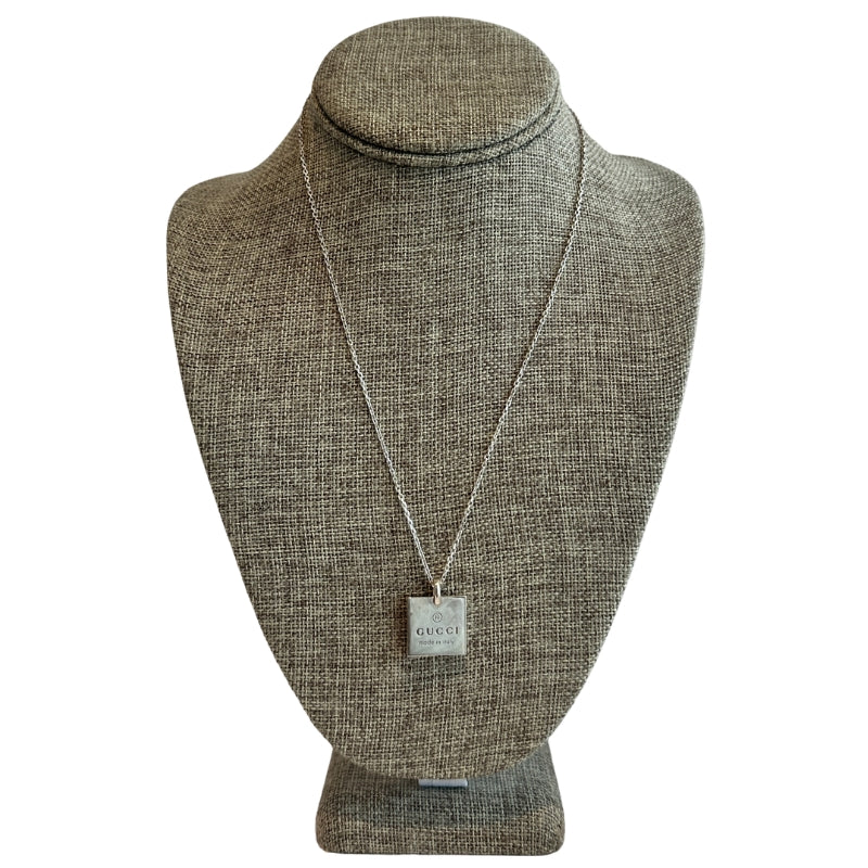 Gucci Trademark Square Tag Necklace