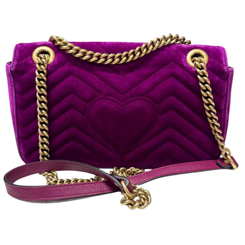 Gucci Velvet Matelasse Marmont Medium Shoulder Bag