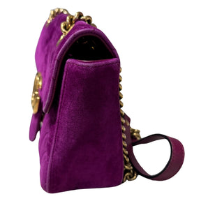 Gucci Velvet Matelasse Marmont Medium Shoulder Bag