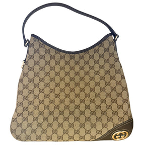 Gucci Monogram Medium New Britt Hobo Bag