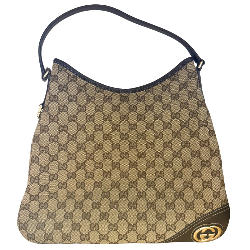 Gucci Monogram Medium New Britt Hobo Bag