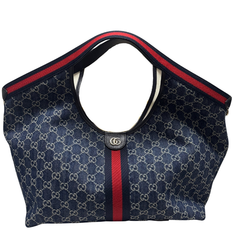 Gucci Giglio GG Denim Large Tote
