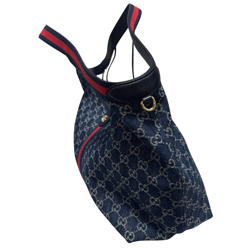 Gucci Giglio GG Denim Large Tote