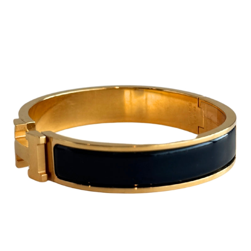 Hermes Enamel Clic Clac H Narrow Bangle Bracelet