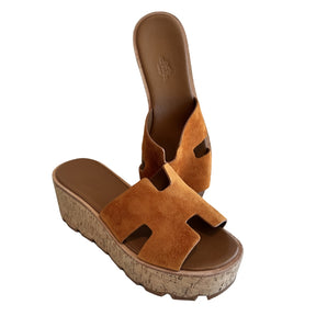 Hermes Eze 30 Suede Sandal