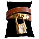 Hermes 20mm Kelly Cadena Quartz Double Wrap Lock Watch