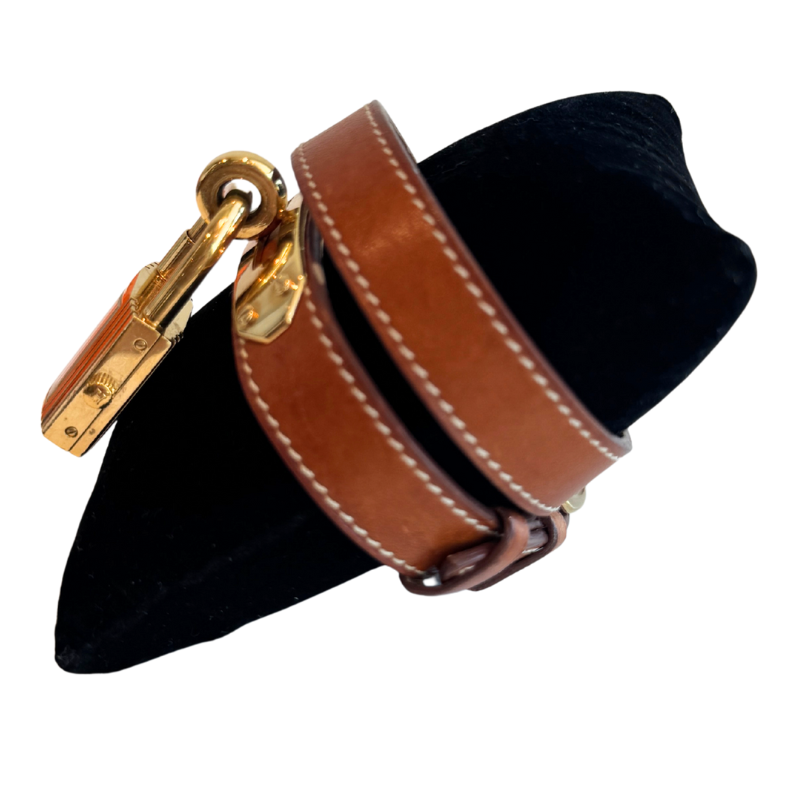 Hermes 20mm Kelly Cadena Quartz Double Wrap Lock Watch
