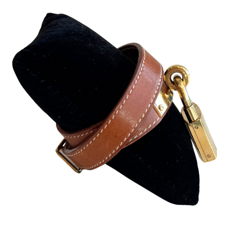 Hermes 20mm Kelly Cadena Quartz Double Wrap Lock Watch