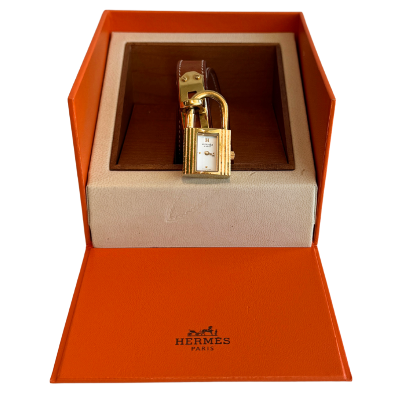 Hermes 20mm Kelly Cadena Quartz Double Wrap Lock Watch