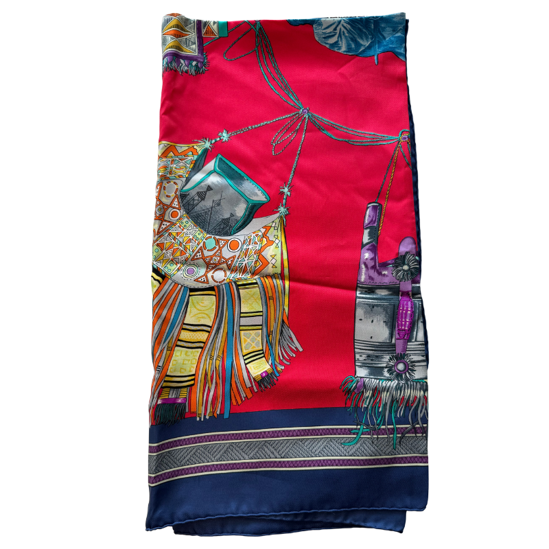 Hermes Cuirs Du Desert Silk Scarf