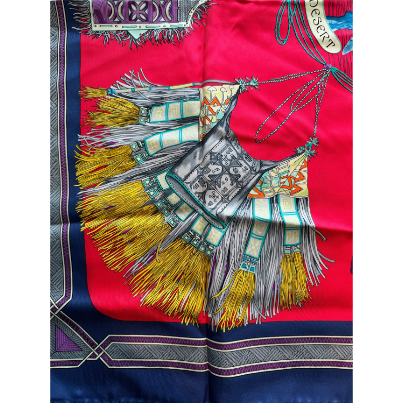 Hermes Cuirs Du Desert Silk Scarf