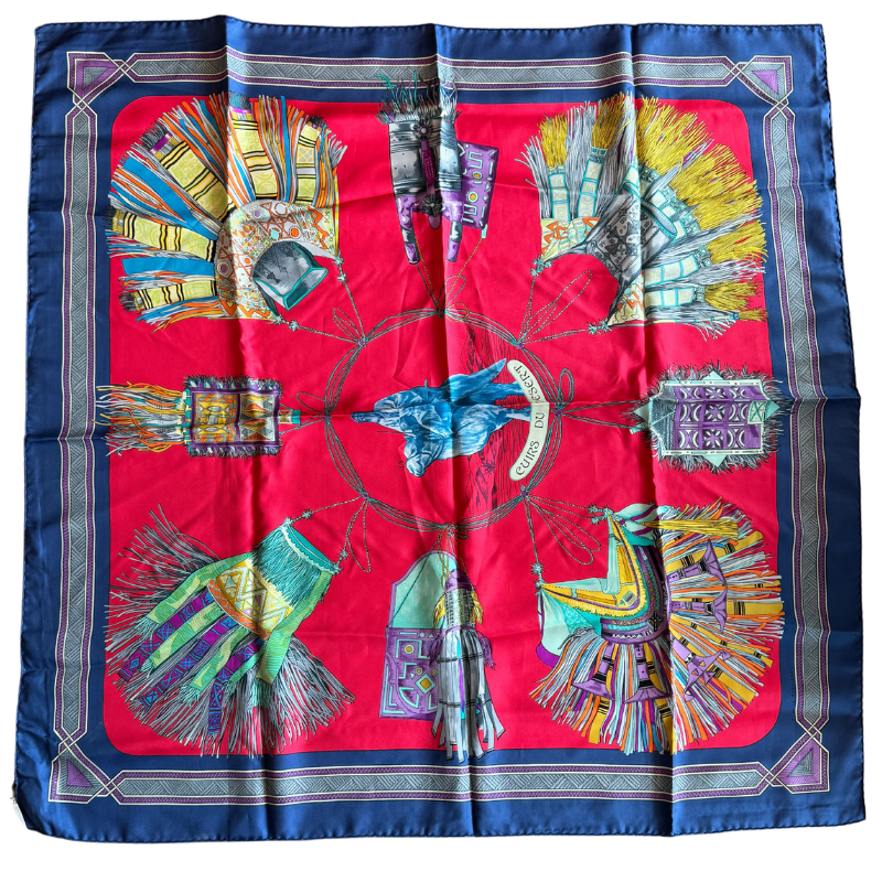 Hermes Cuirs Du Desert Silk Scarf