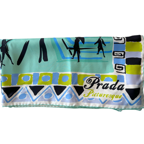 Prada Pittoresque Milano Silk Foulard Scarf