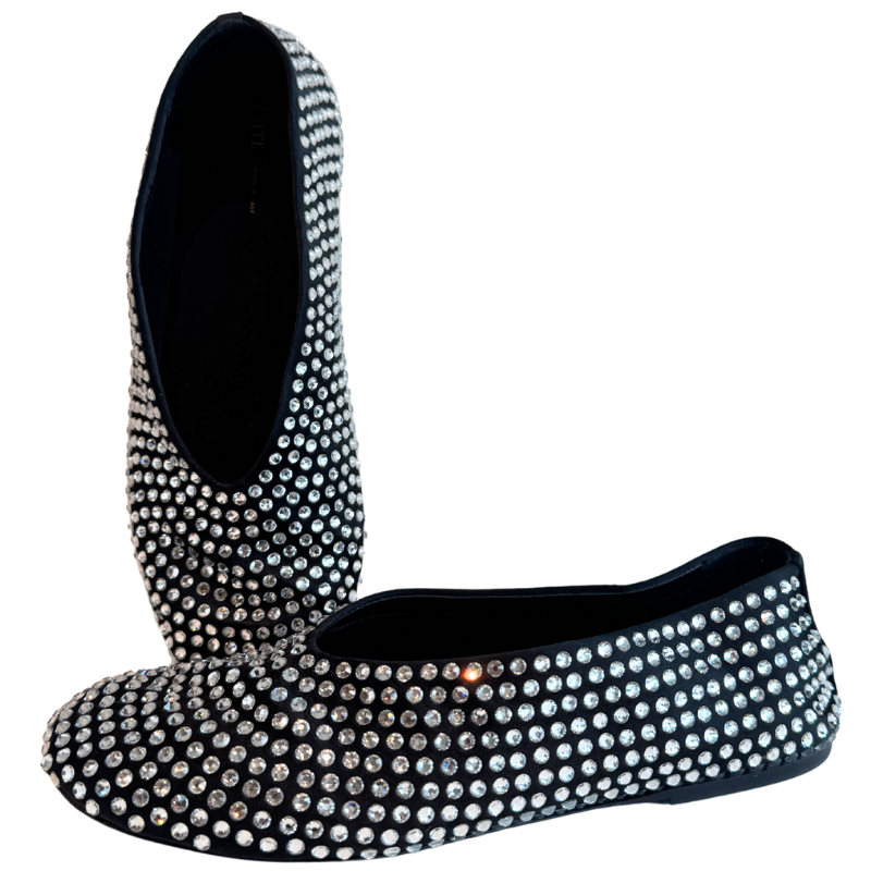 Khaite Marcy Crystal-Embellished Ballerina Flats