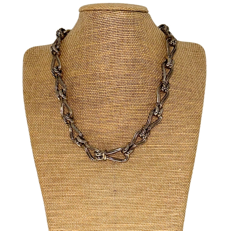 David Yurman Heavy Chain Necklace  Sterling Silver  Chain Link Details  Width/Length: 8"