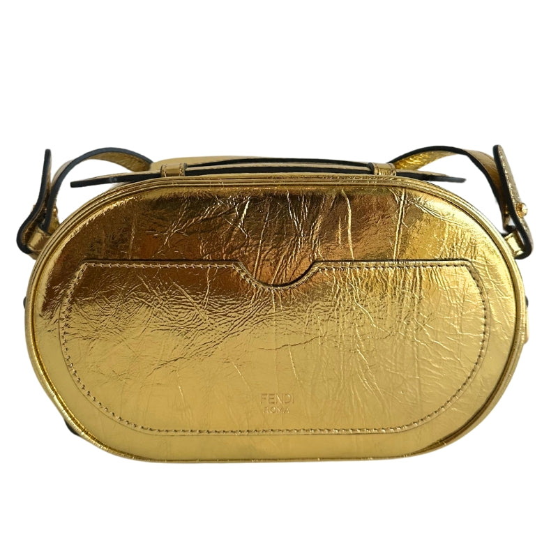 Fendi O'Lock Mini Bag&nbsp;  Gold Calfskin&nbsp;  Zip Around Top&nbsp;  Gold-Toned Hardware&nbsp;  Adjustable Strap&nbsp;  Exterior Flat Pocket&nbsp;