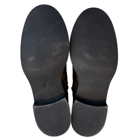 Louis Vuitton Monogram Wonderland Flat Ranger Combat Boots