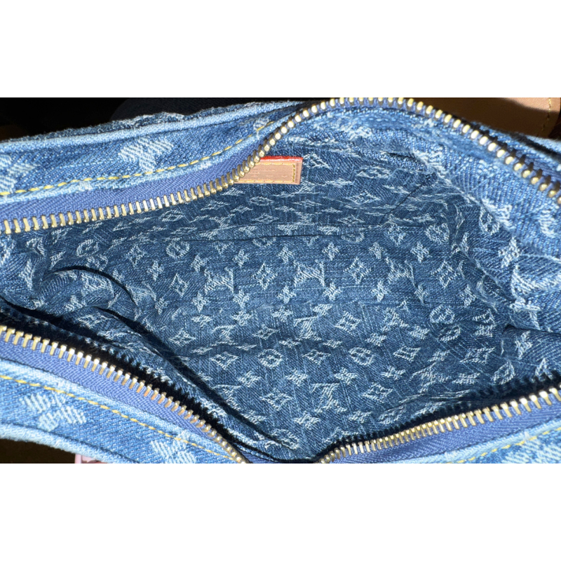 Louis Vuitton Denim Croissant MM And Mini Pochette