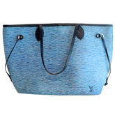 Louis Vuitton Epi Leather Neverfull MM Denim Light