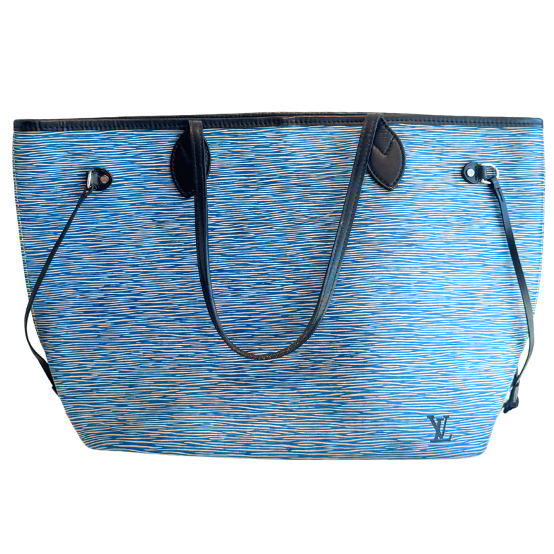 Louis Vuitton Epi Leather Neverfull MM Denim Light
