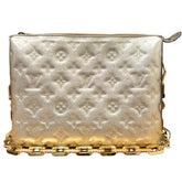 Louis Vuitton Empreinte Monogram Metallic Gold Coussin MM