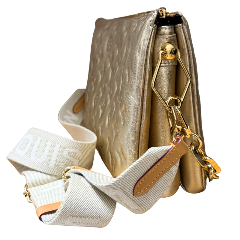 Louis Vuitton Empreinte Monogram Metallic Gold Coussin MM