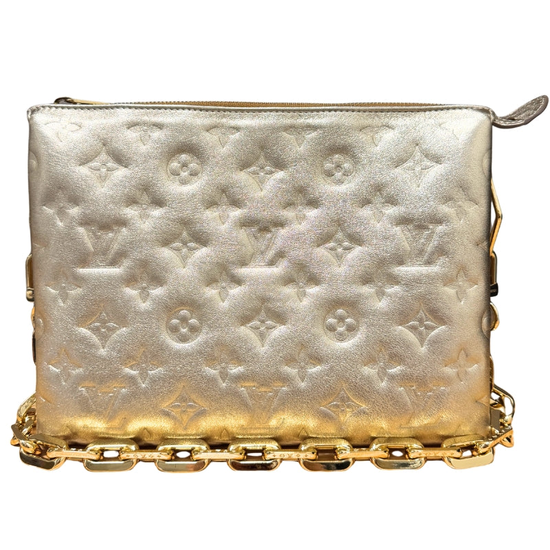 Louis Vuitton Empreinte Monogram Metallic Gold Coussin MM