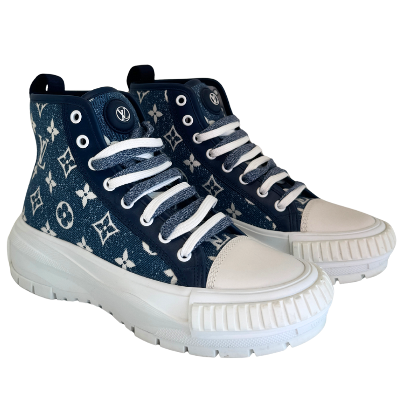 Louis Vuitton Monogram Denim Squad Ankle Sneakers