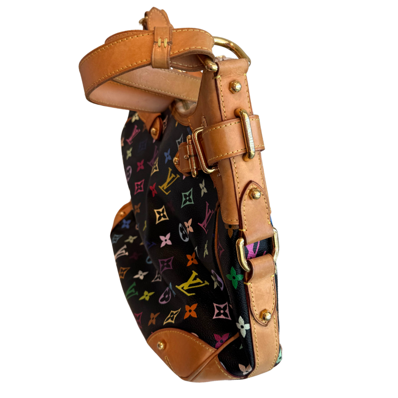 Louis Vuitton x Takashi Murakami Multicolor Monogram Greta Shoulder Bag