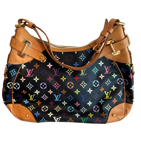Louis Vuitton x Takashi Murakami Multicolor Monogram Greta Shoulder Bag