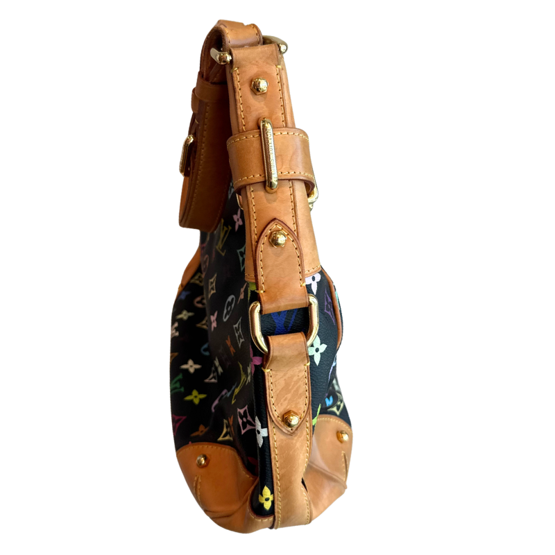 Louis Vuitton x Takashi Murakami Multicolor Monogram Greta Shoulder Bag