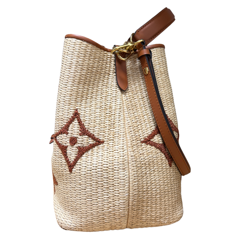 Louis Vuitton Giant Monogram Raffia Neonoe MM Bucket Bag