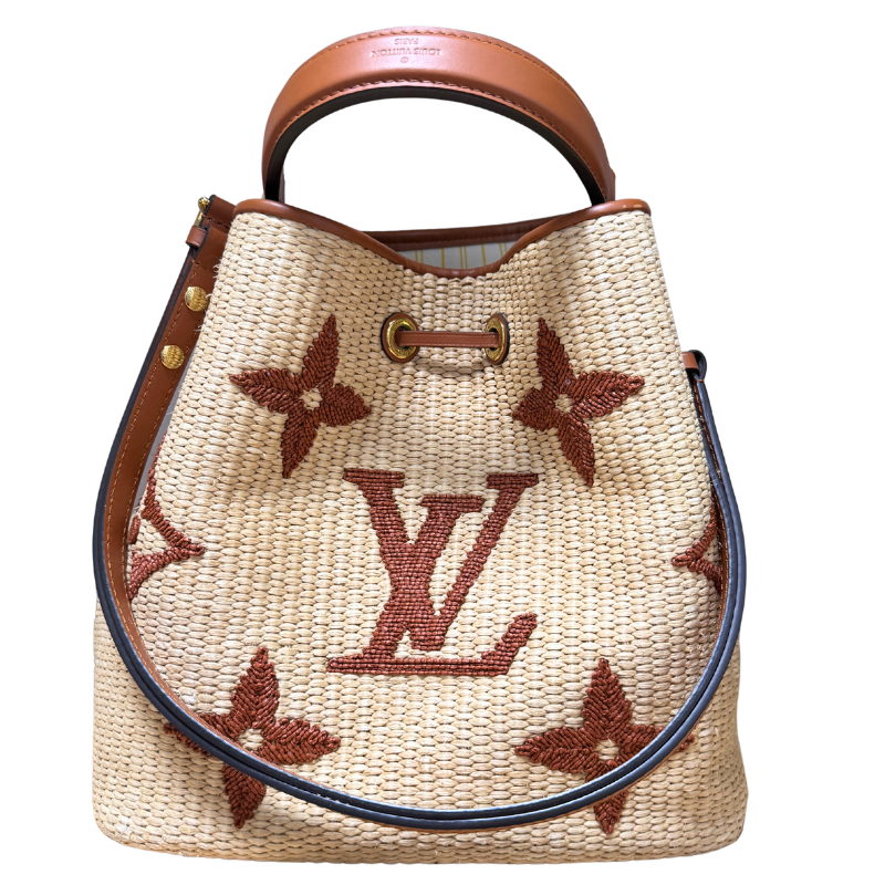 Louis Vuitton Giant Monogram Raffia Neonoe MM Bucket Bag