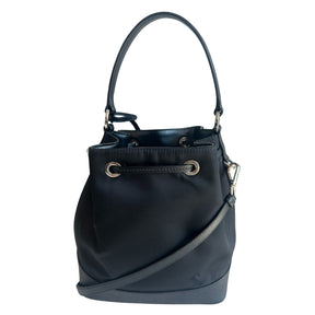 Prada Nylon Bucket Bag&nbsp;

Black&nbsp;

Silver-Toned Hardware

Leather Trim&nbsp;

Flat Handle&nbsp;

Single Adjustabale Strap&nbsp;