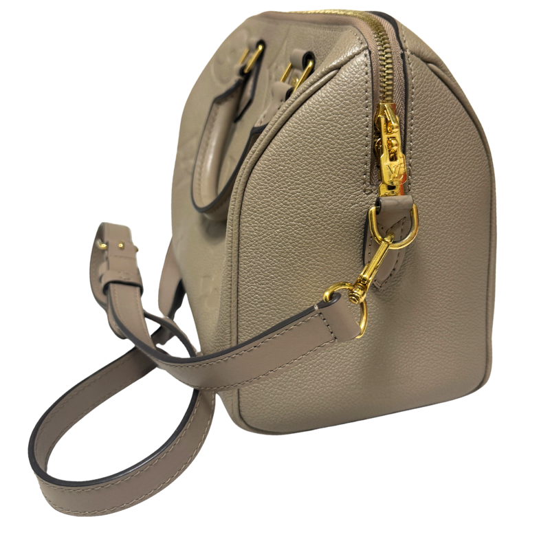 Louis Vuitton Monogram Empreinte Speedy Bandouliere 25 Tourterelle
