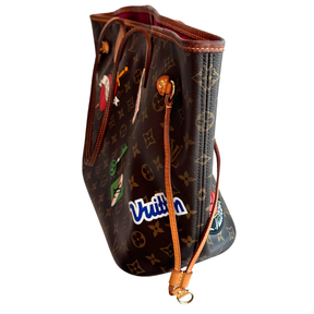 Louis Vuitton Limited Edition Monogram Travel Patches Neverfull MM