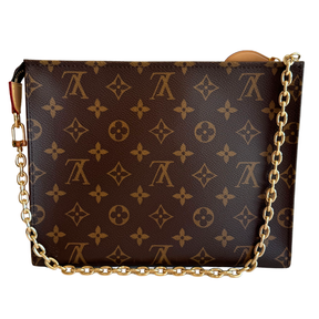 Louis Vuitton Monogram Toiletry Pouch On Chain + Strap