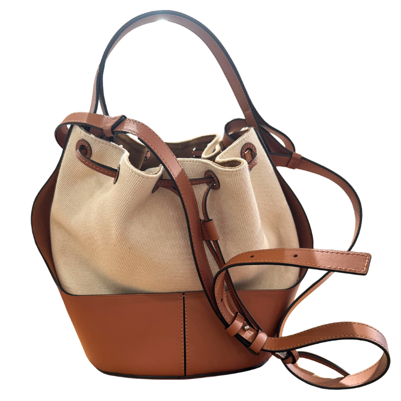 Loewe Canvas And Leather Balloon Bucket Bag