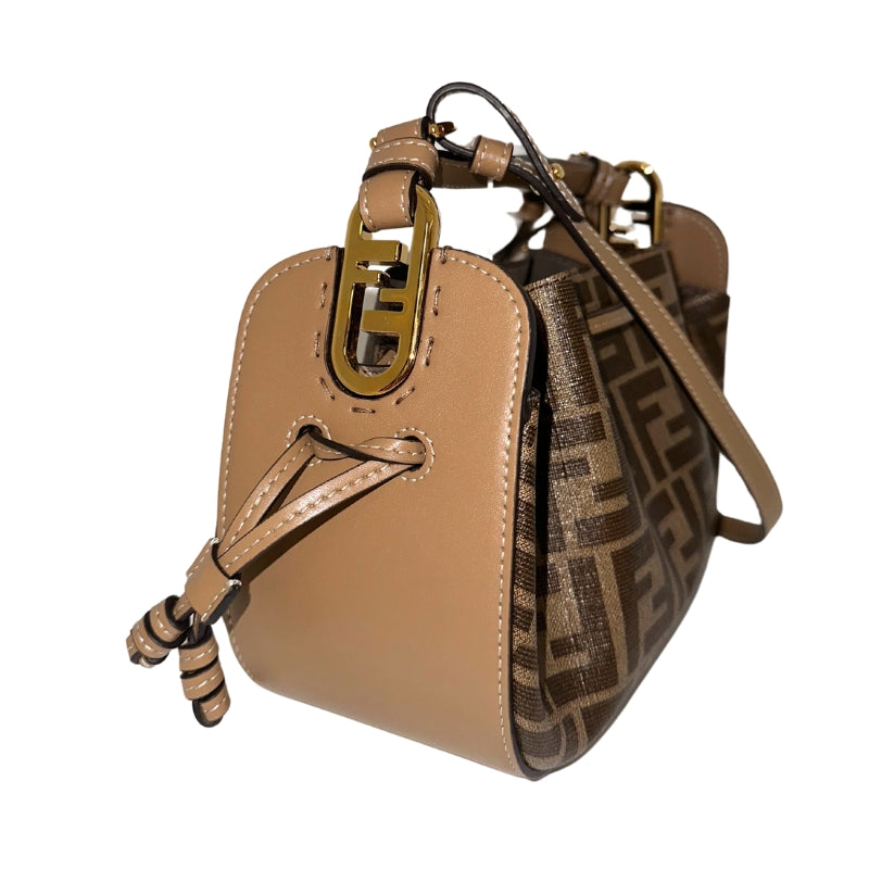 Fendi Pomodorino Bucket Bag&nbsp;  Fendi Logo Calfskin Exterior  Gold-Toned Hardware  Adjustable Strap and Handle&nbsp;  Drawstring Around Top of Bag  Suede Interior&nbsp;  Dust Bag Included&nbsp;